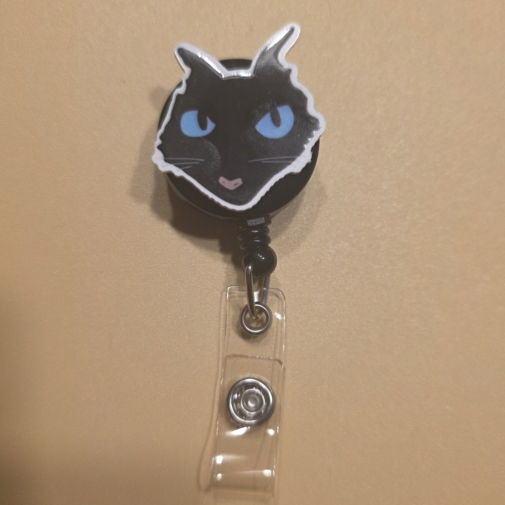 Coraline The Cat Badge Reel Handmade / Fanmade ID Holder